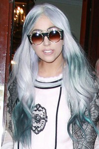 Lada Gaga Sporting Gray Hair